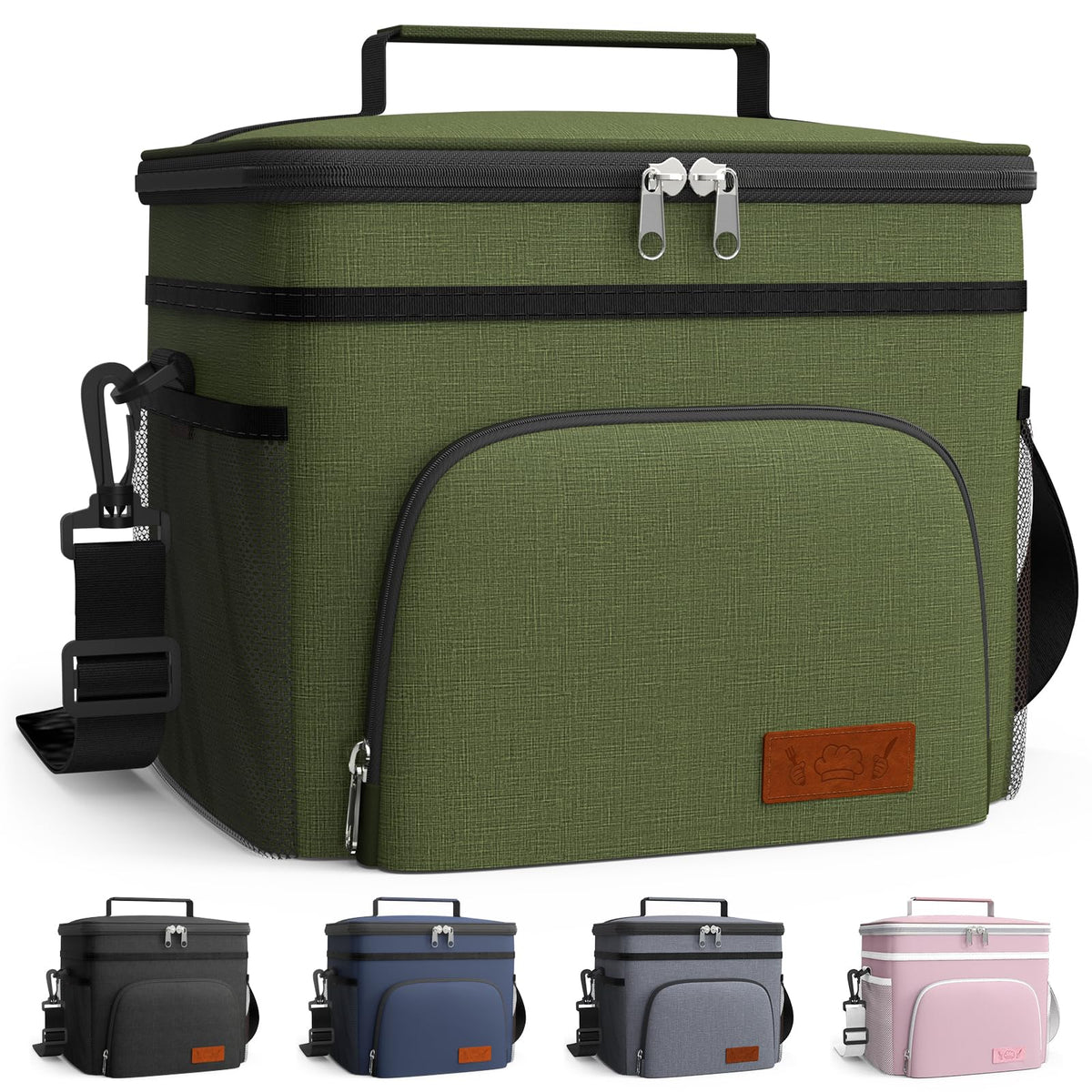 HOTOR Insulated Lunch Box Men Women Leak-Proof Cooler Lunch Bag 15L