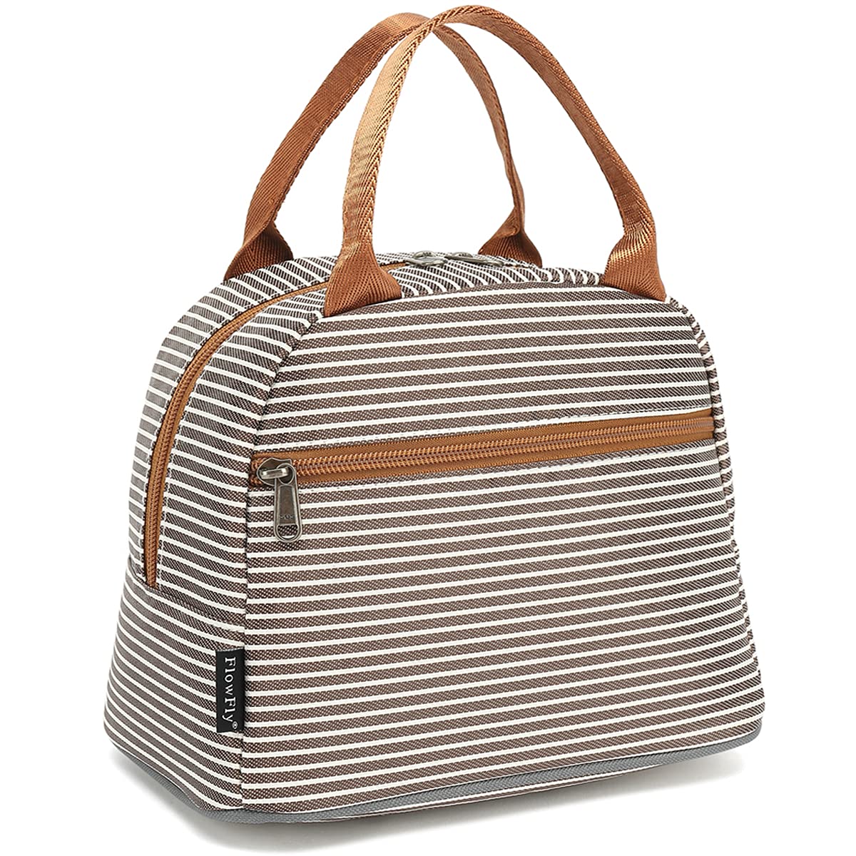 FlowFly Insulated Lunch Cooler Bag - Tote Bag Organizer for Women/Men, Black
