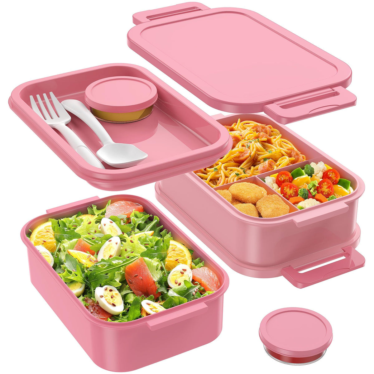 Jelife Bento Box Adult Lunch Box, 72oz Stackable Bento Lunch Box for Adults
