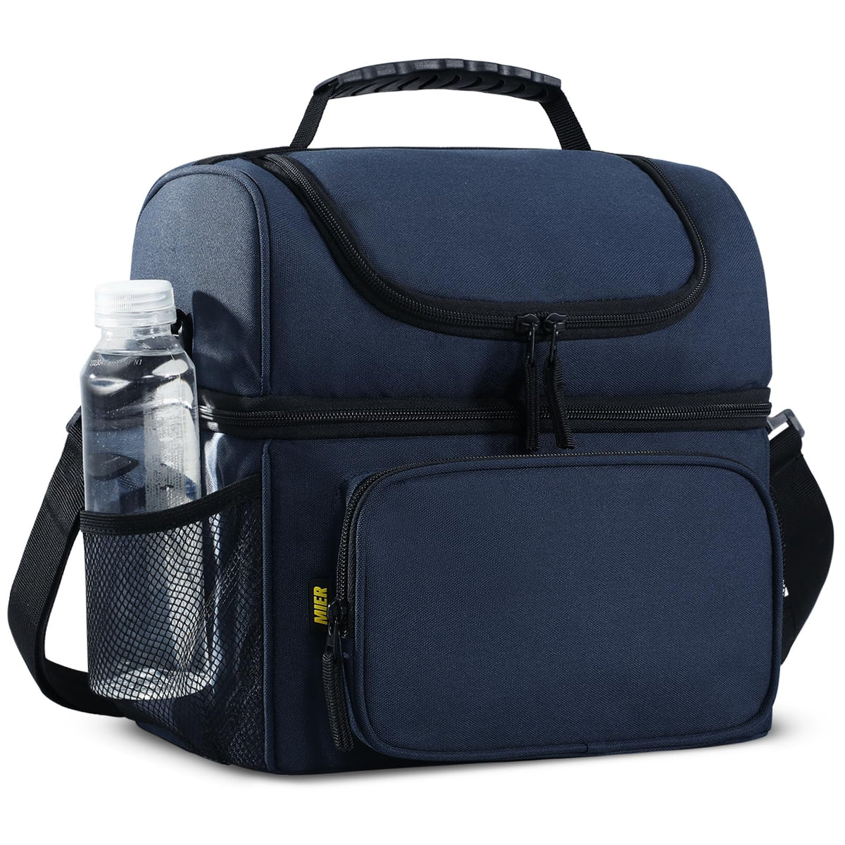 MIER Men's Insulated Lunch Box Large Lunch Bag Cooler for Outdoor Dark Gray