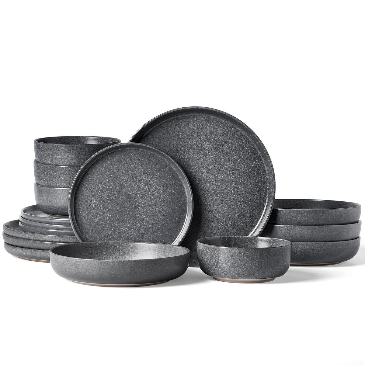 Famiware Milkyway 12-Piece Stoneware Dinnerware Set, White