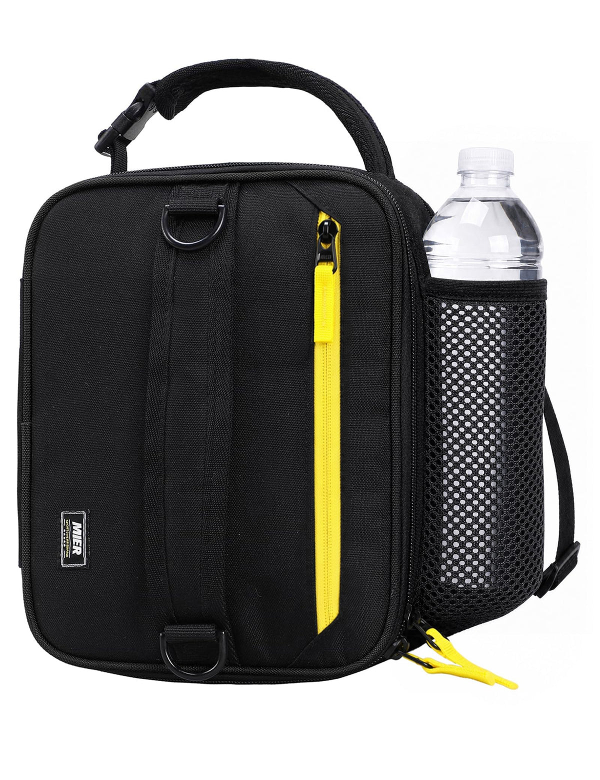 MIER Expandable Small Lunch Box for Men Women Kids to Work School, Black