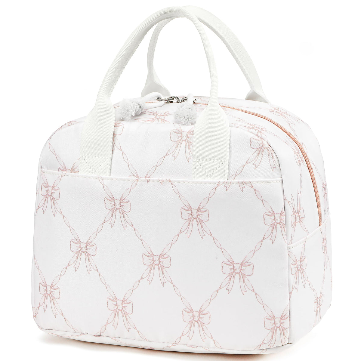 LOVELYWIND Lunch Box for Women,Insulated Lunch Bag,Green Stripe14-Can(9L)