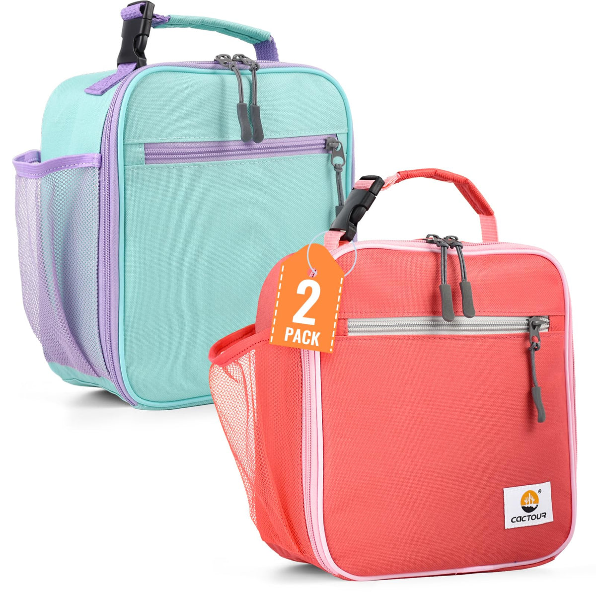 CaCTOUR Lunch Box Kids,Premium Insulated Lunchbox for Girls Boys,Soft Mini Cooler Bag Back to School Thermal Reusable Lunch Bag for Work School Picnic (Blue)