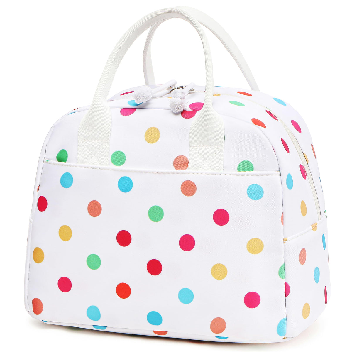 LOVELYWIND Lunch Box for Women,Insulated Lunch Bag,Green Stripe14-Can(9L)