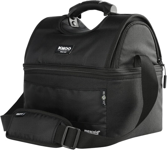 Igloo Gripper Soft Sided Cooler Bag | Insulated Dual Compartment Lunch Cooler