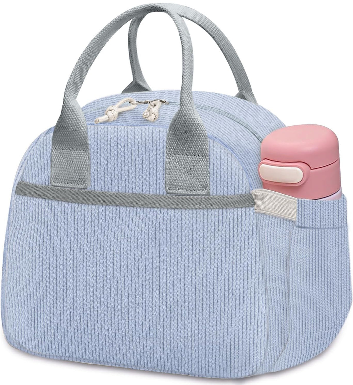 Carry bloom Lunch Box for Women, Insulated Lunch Bag Cute Corduroy Lunchbox