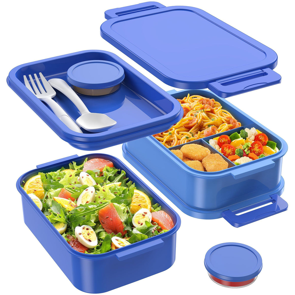 Jelife Bento Box Adult Lunch Box, 72oz Stackable Bento Lunch Box for Adults