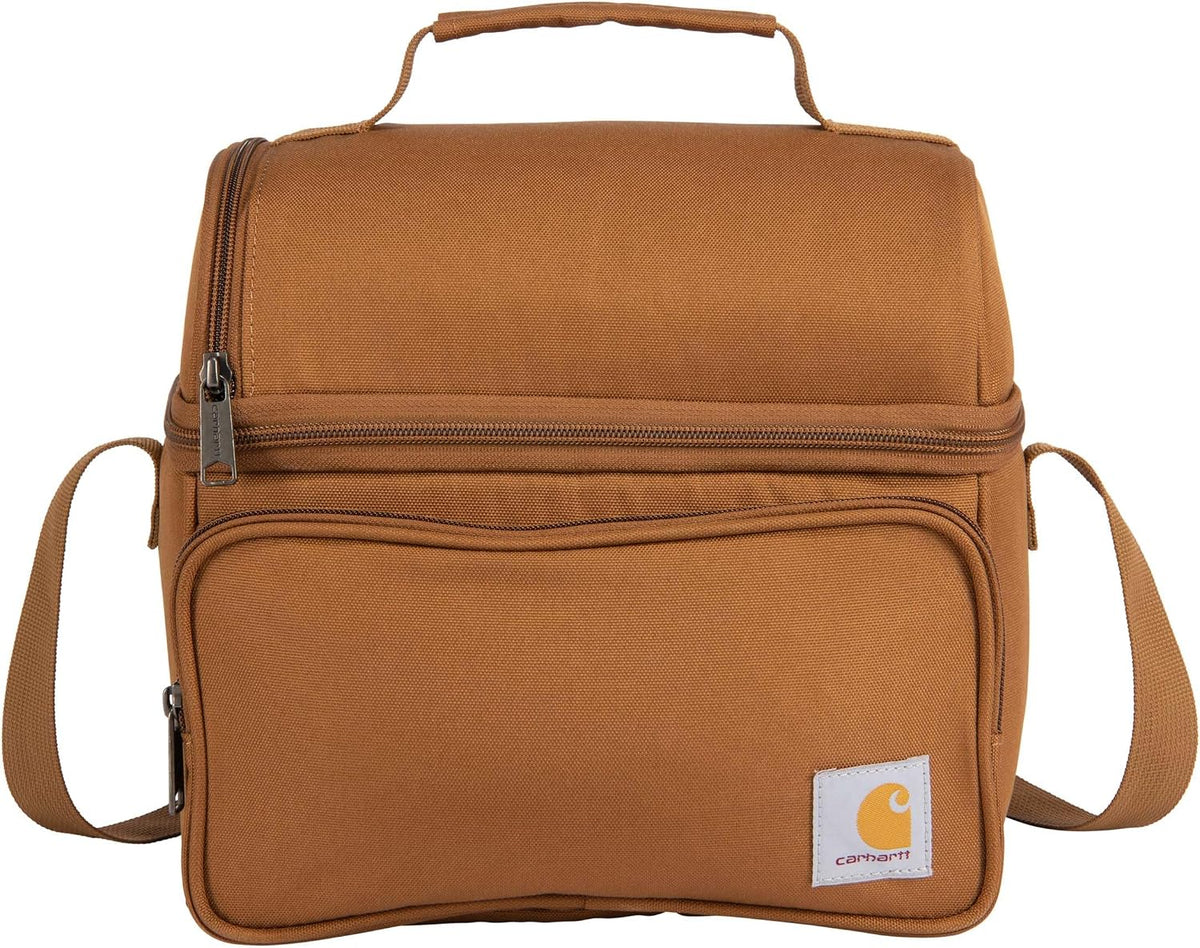 Carhartt Camping Cooler, Worksite Lunch Box, Soft Shell Lunch Bag for Construction Sites, Work and Everyday Use, Brown