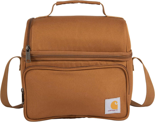 Carhartt Camping Cooler, Worksite Lunch Box, Soft Shell Lunch Bag for Construction Sites, Work and Everyday Use, Brown