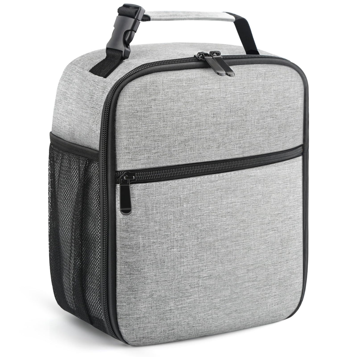 Lunch Bag for Men/Women, Reusable Lunchbox for Adult, Small Insulated Lunch box, Lunch Tote Bag for Office, Work, Picnic - Grey