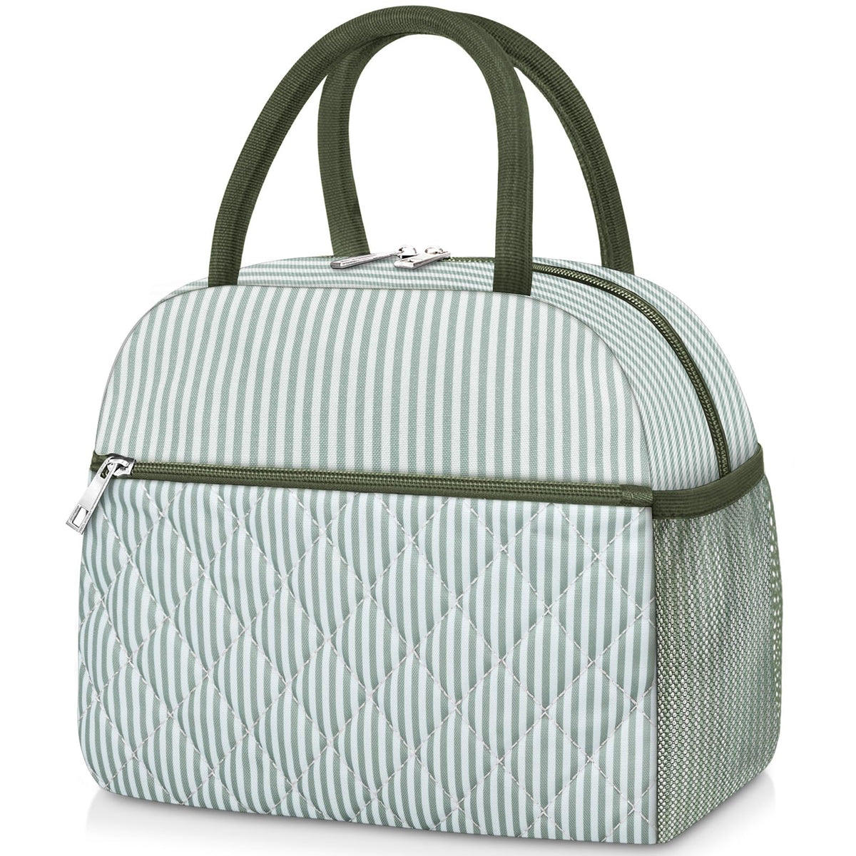 Coobiiya Lunch Box Lunch Bag for Women Men,Reusable Cute Lunch Pail bag,Leakproof,Insulated LunchBox Tote Compact 10L, Cooler Lunch Container for Work Travel Office (Black)