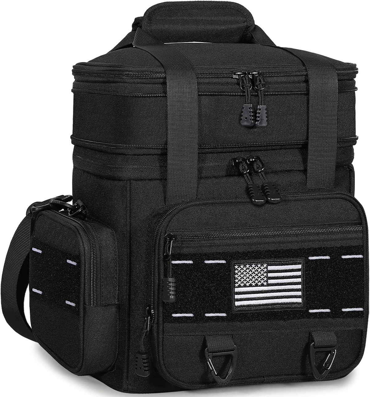 TENKIST Tactical Insulated Lunch Box Men Double Deck Heavy Duty Cooler Bag
