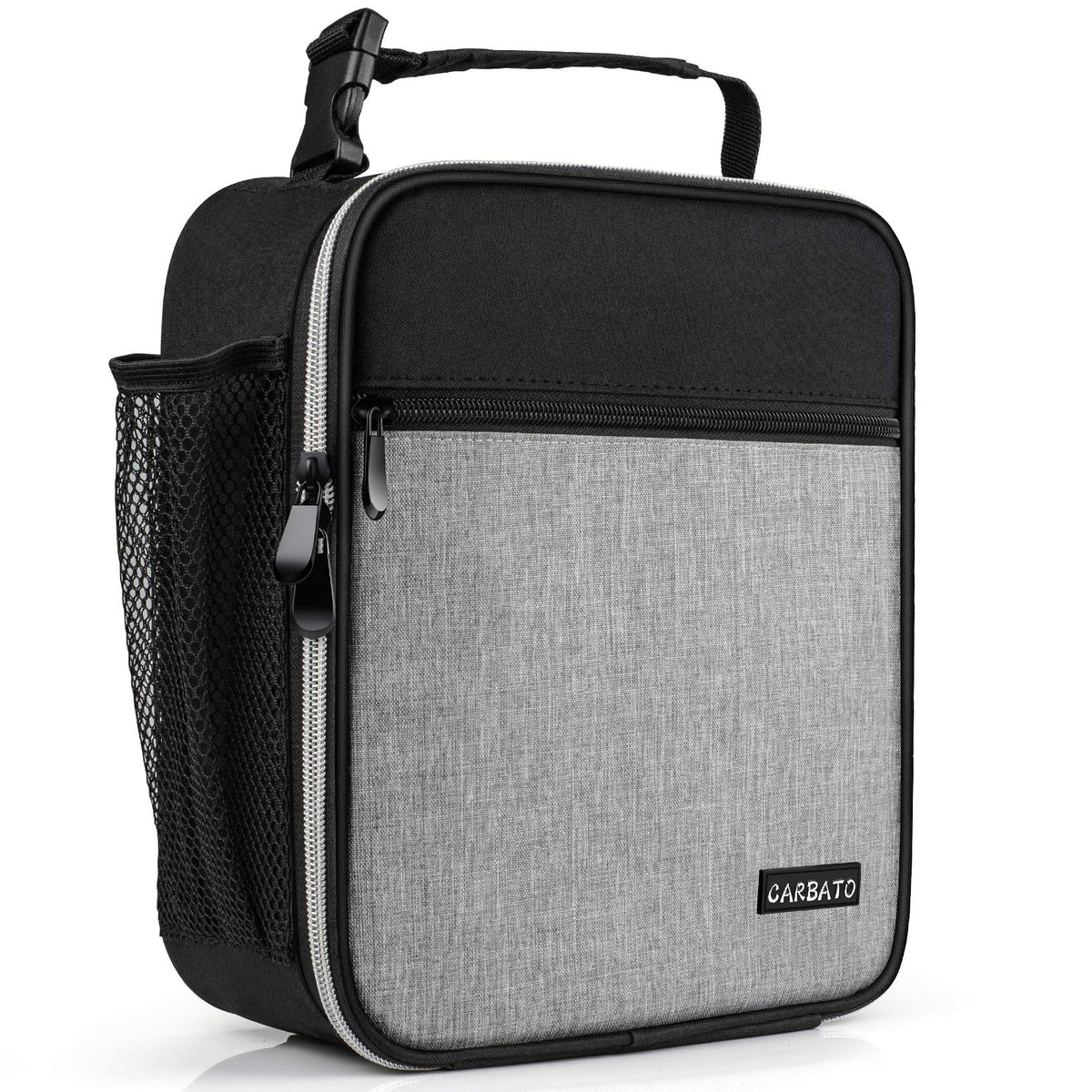 Lunch Bag, Durable Insulated Lunch Box Reusable Adults Tote Bag Lunch Bag Durable Reusable for Adults (Black-White)