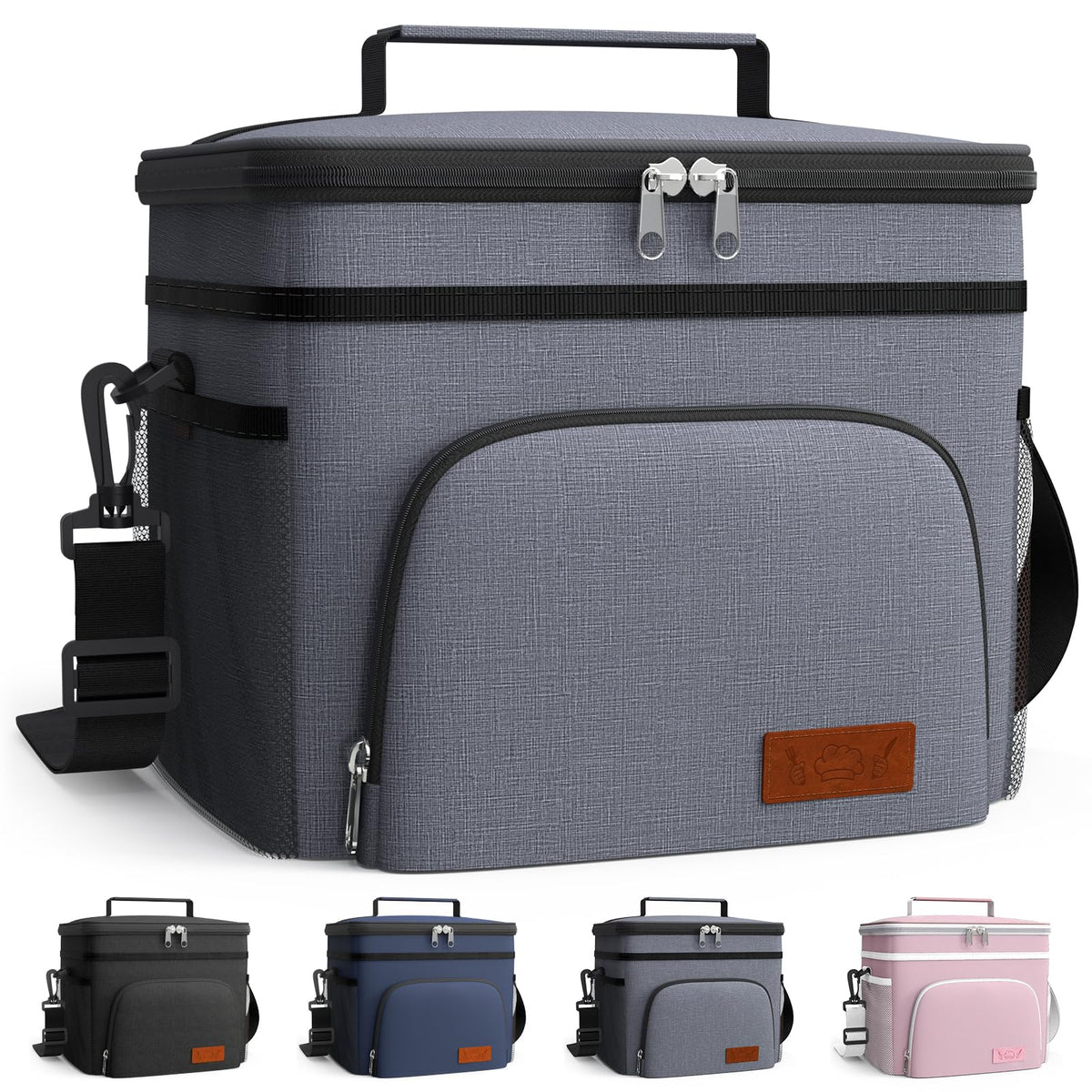 HOTOR Insulated Lunch Box Men Women Leak-Proof Cooler Lunch Bag 15L