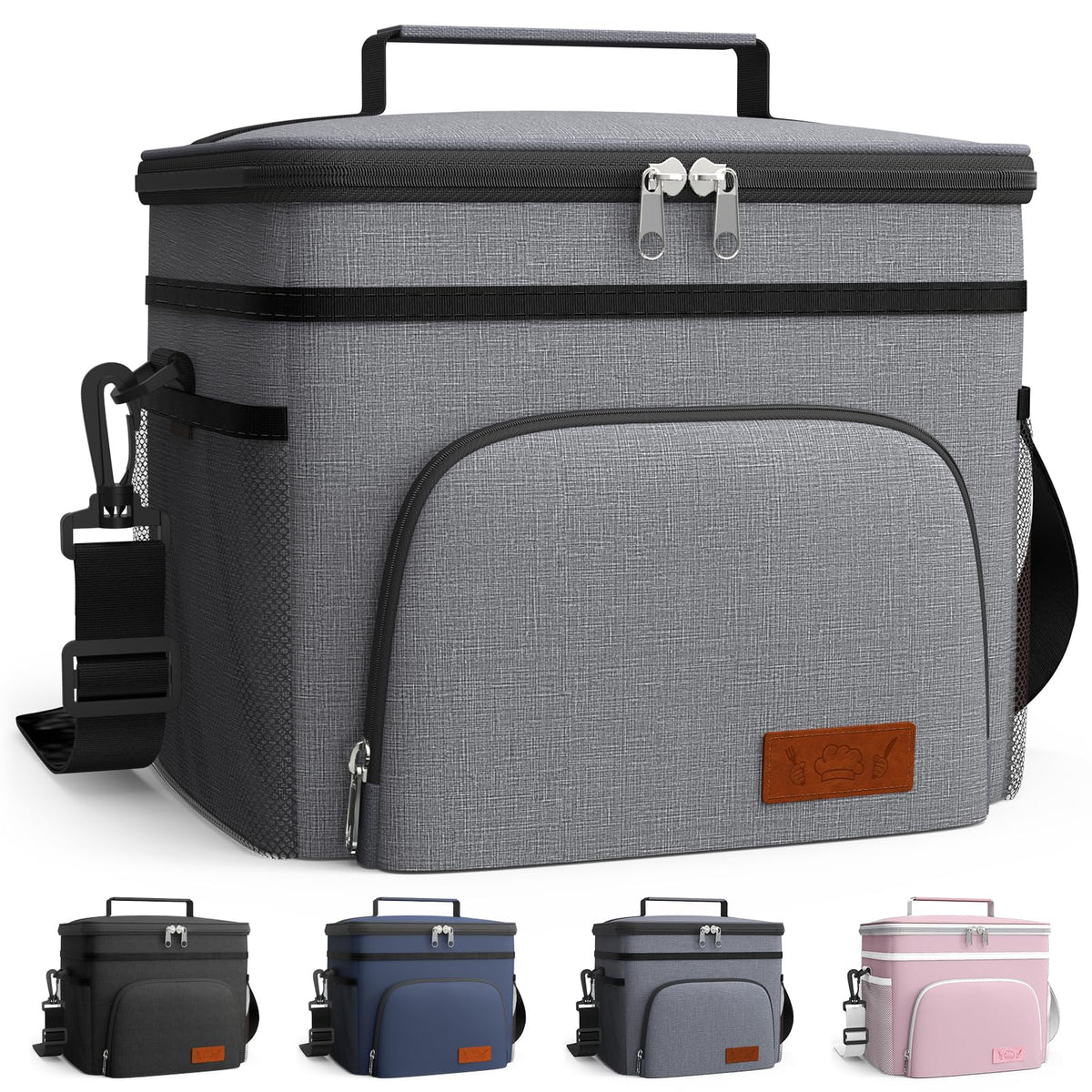 HOTOR Insulated Lunch Box Men Women Leak-Proof Cooler Lunch Bag 15L