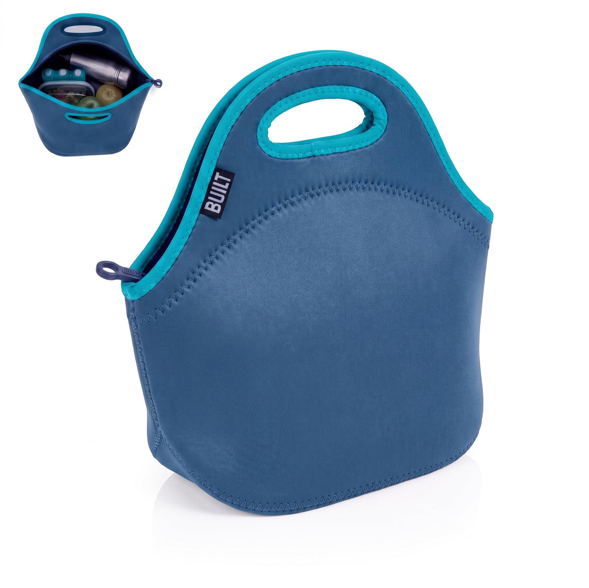 Built Gourmet Getaway Lunch Bag - Insulated Neoprene Lunch Box for Women and Men, Collapsible and Machine Washable, Black