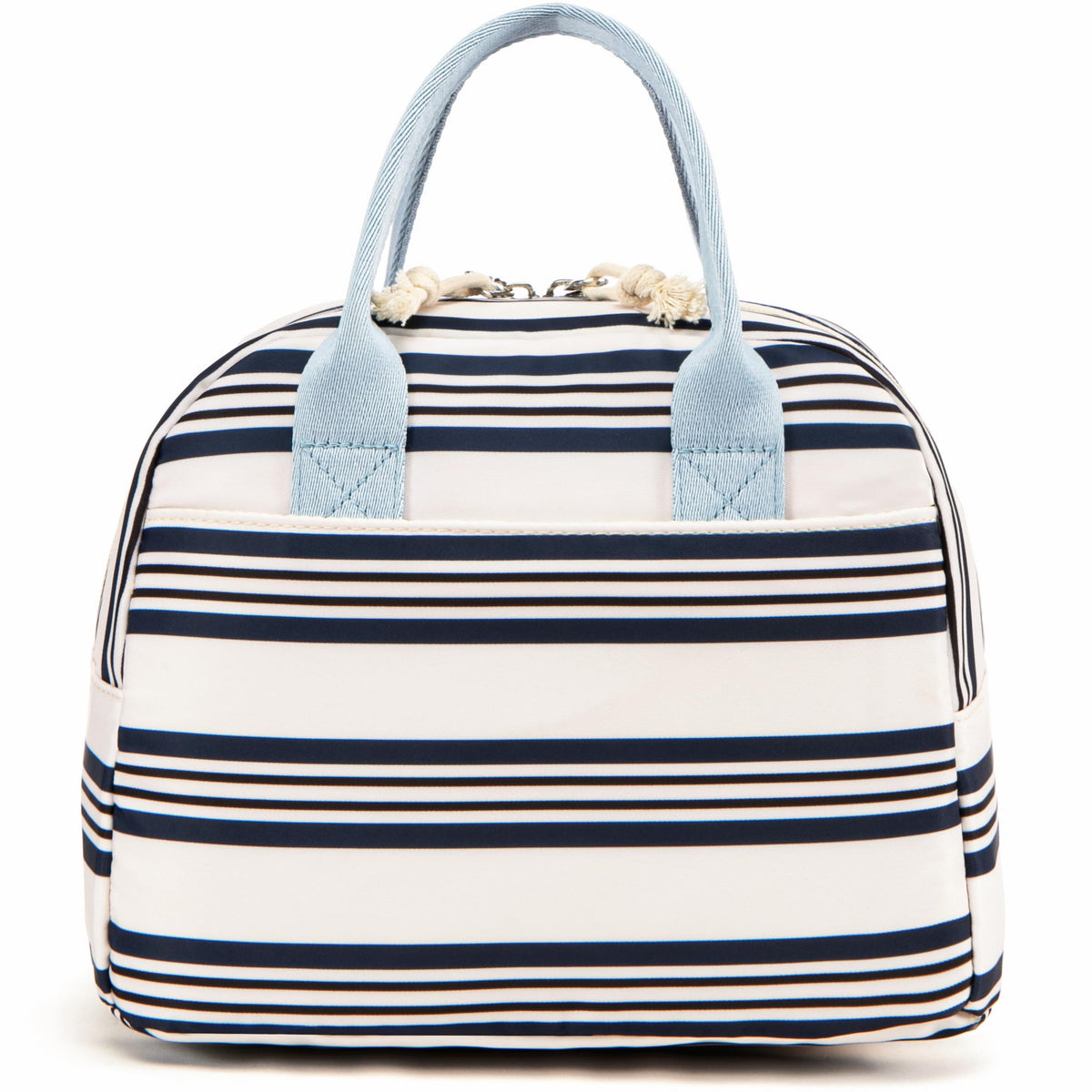 LOVELYWIND Lunch Box for Women,Insulated Lunch Bag,Green Stripe14-Can(9L)