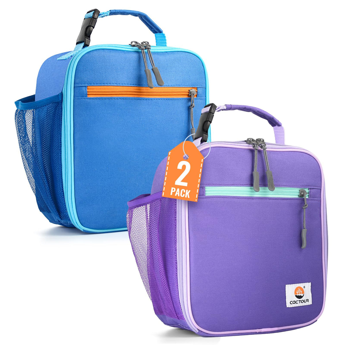 CaCTOUR Lunch Box Kids,Premium Insulated Lunchbox for Girls Boys,Soft Mini Cooler Bag Back to School Thermal Reusable Lunch Bag for Work School Picnic (Blue)