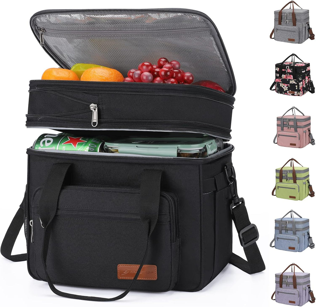 Maelstrom 23L Insulated Lunch Box, Expandable Double Deck Cooler Bag