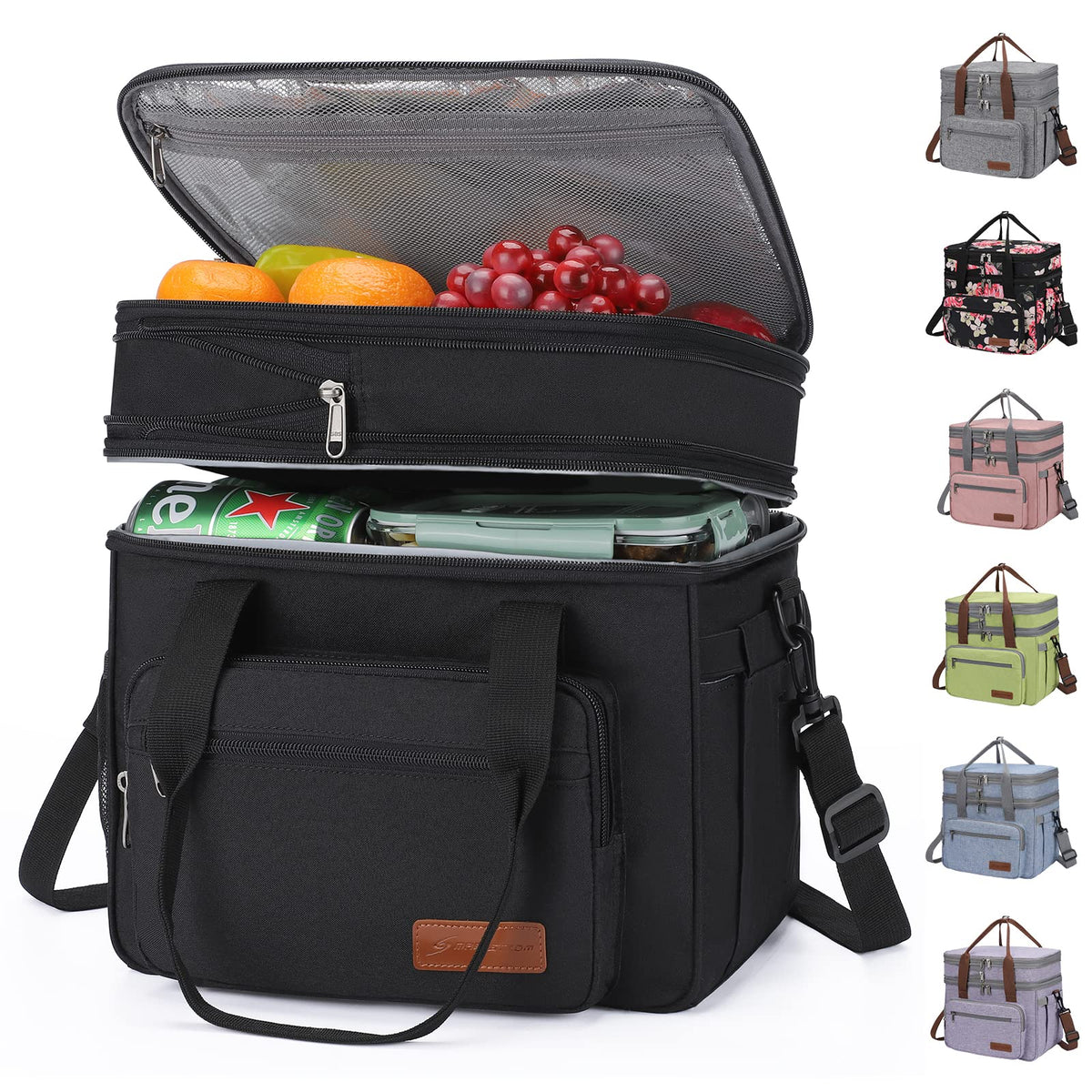 Maelstrom 23L Insulated Lunch Box, Expandable Double Deck Cooler Bag