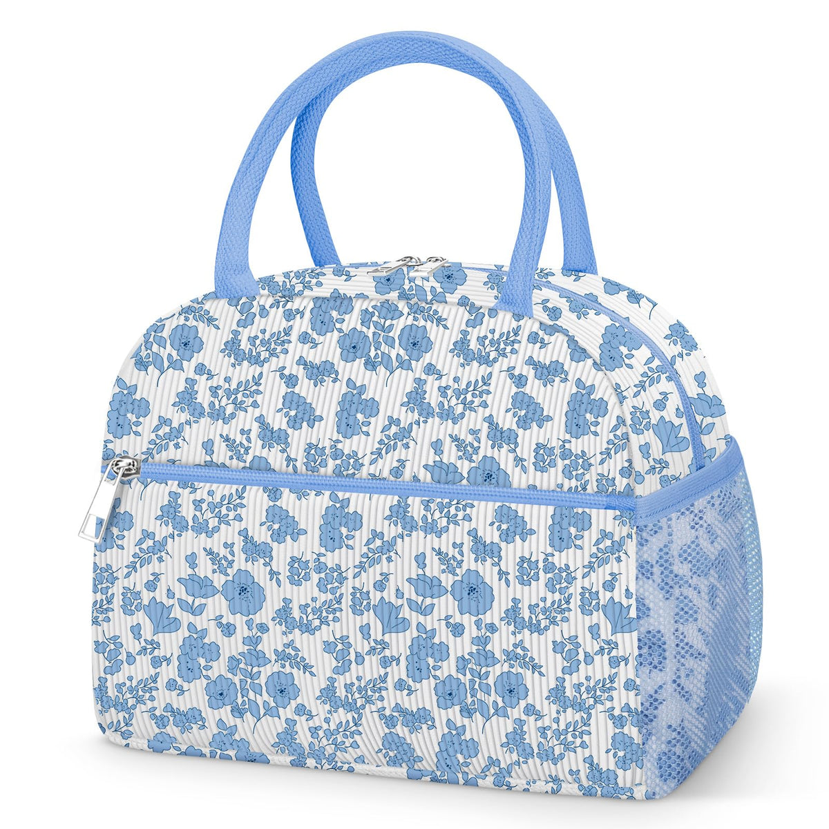 Coobiiya Lunch Bag Lunch Box for Women Men, Reusable Cute Corduroy Lunchbag - Leakproof, Insulated LunchBox Tote with Large Capacity, Dot