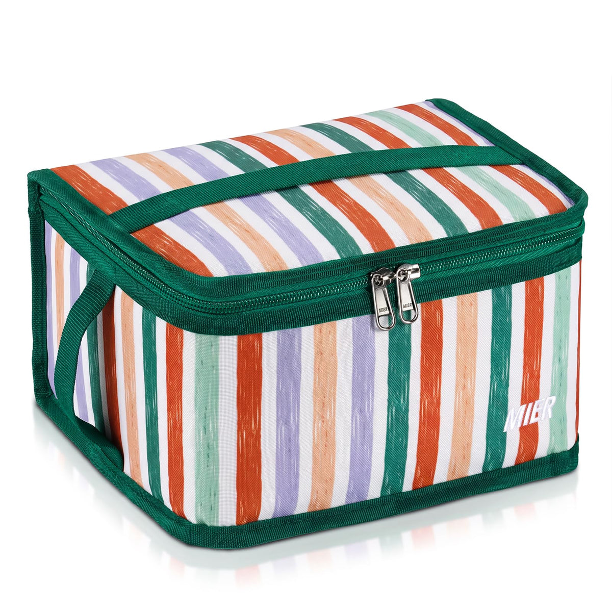 MIER Small Lunch Bag for Kids & Adults Compact Insulated Lunch Box, Black