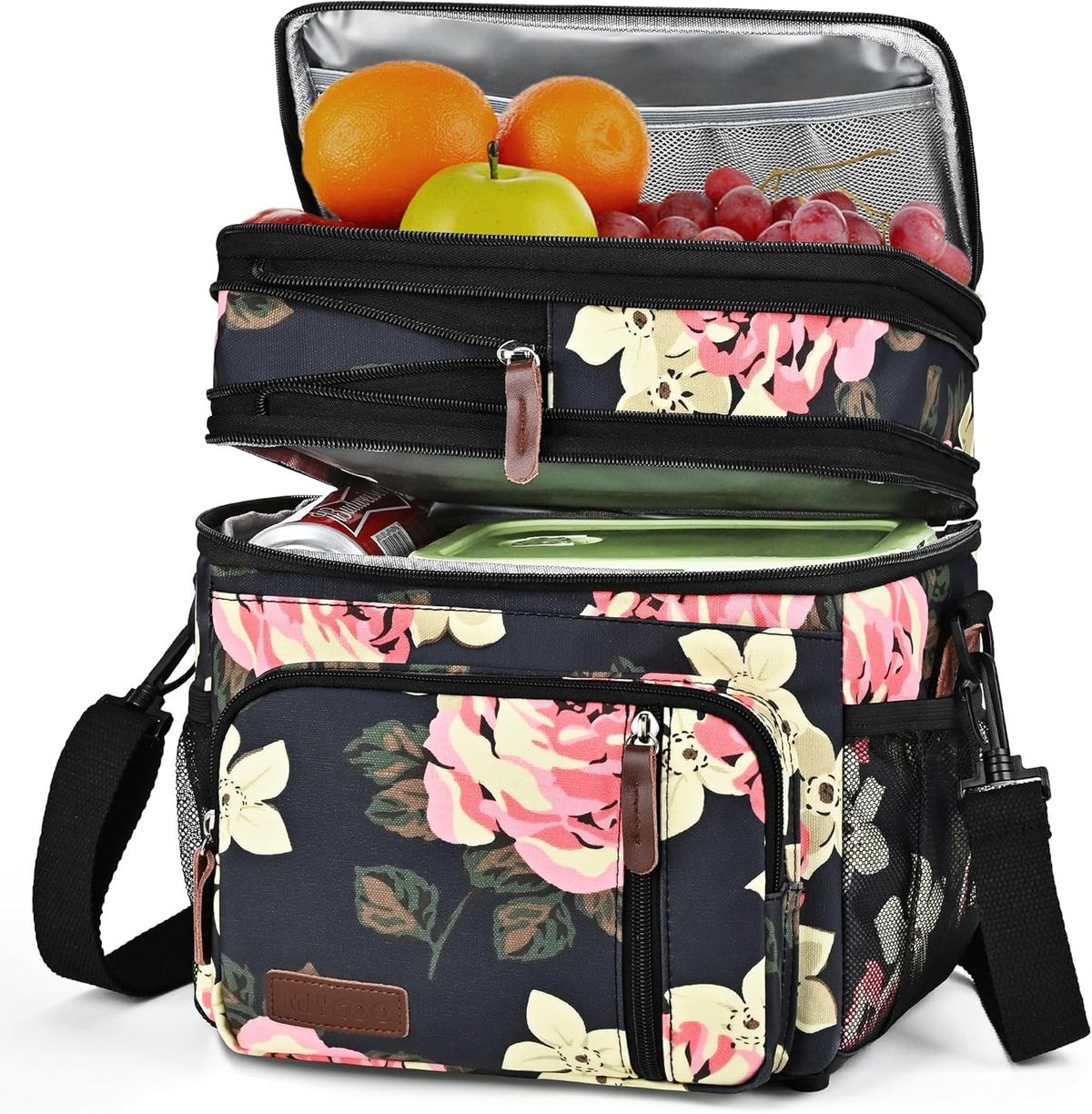MIYCOO Lunch Bag & Lunch Box for Men Women, Double Deck & Leakproof