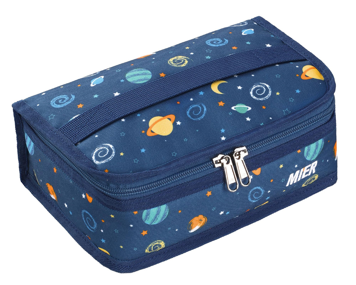 MIER Small Lunch Bag for Kids & Adults Compact Insulated Lunch Box, Black