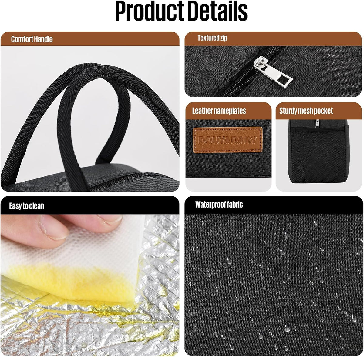 douyadady Lunch Bag&Box Women/Men Insulated&Reusable