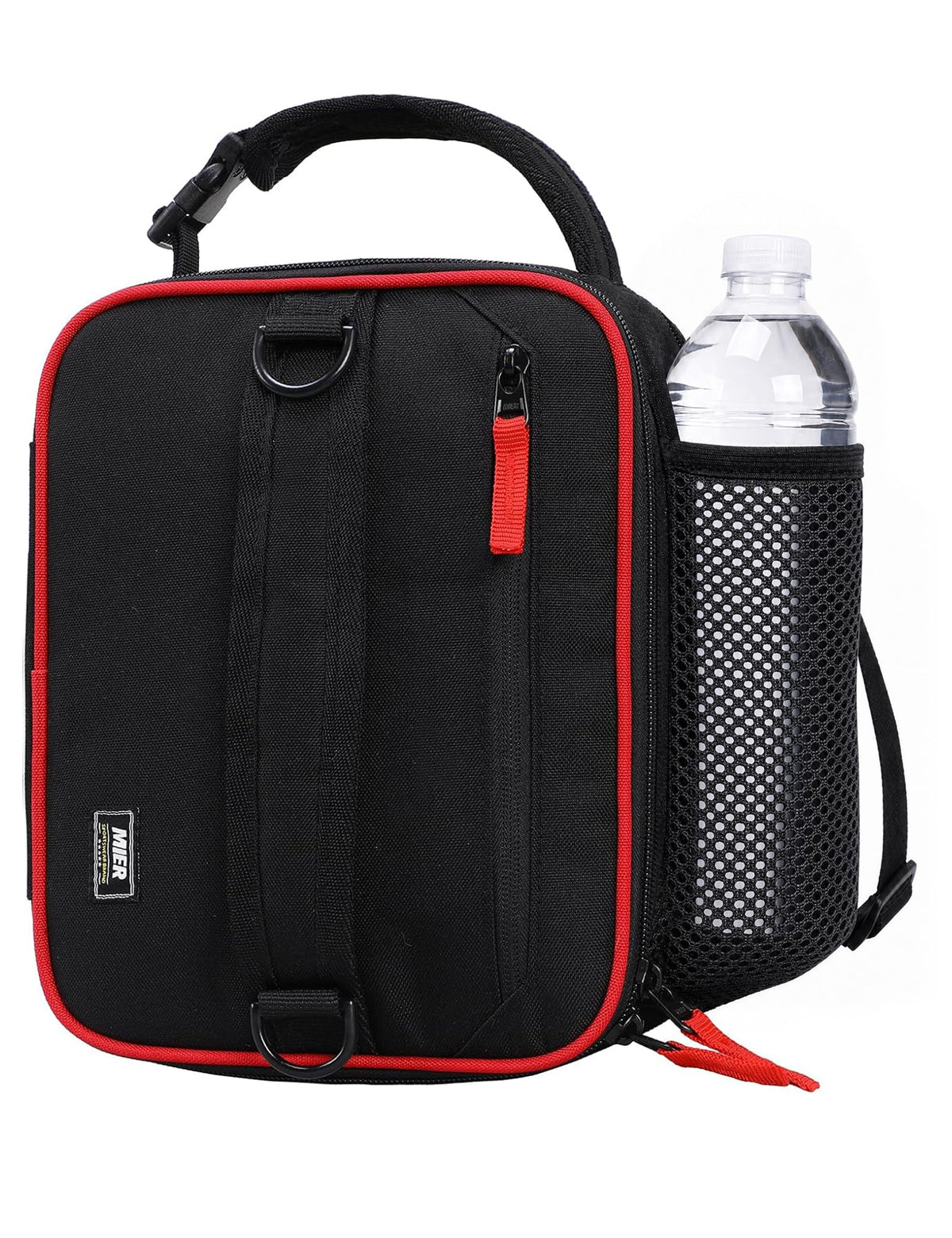 MIER Expandable Small Lunch Box for Men Women Kids to Work School, Black