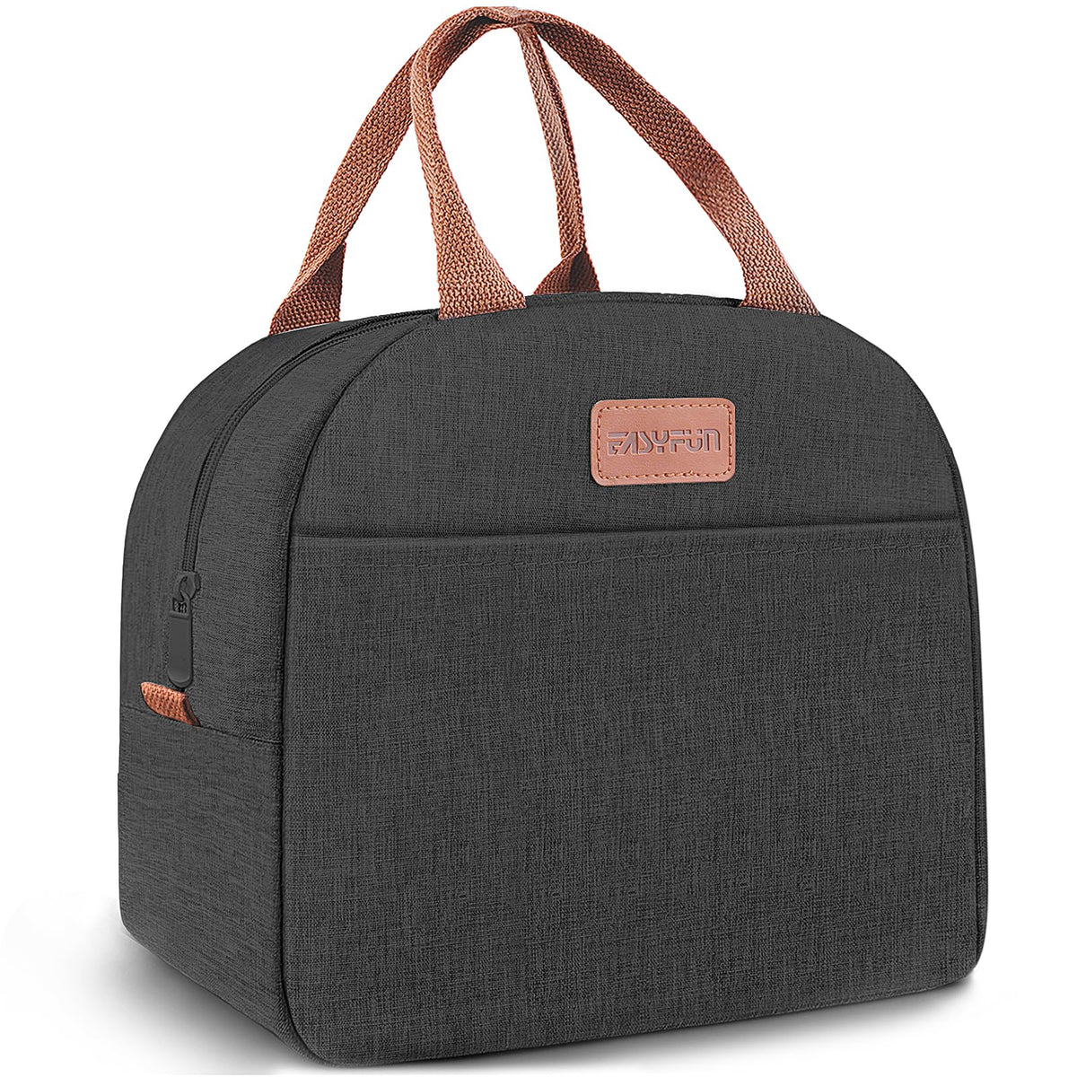 Lunch Bag for Women & Men Adult Insulated Lunch Box, Small Leakproof Cooler Food Lunch Containers Reusable High Capacity Lunch Tote Bags for Work, Travel, Outdoor (Grey)