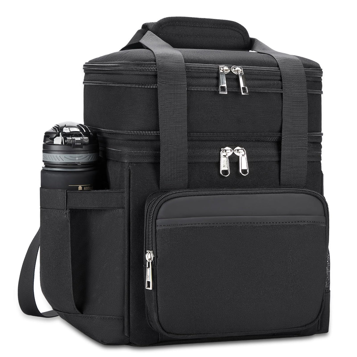 holuxer Lunch Bag & Lunch Box for Men Women - Large Double Deck Soft