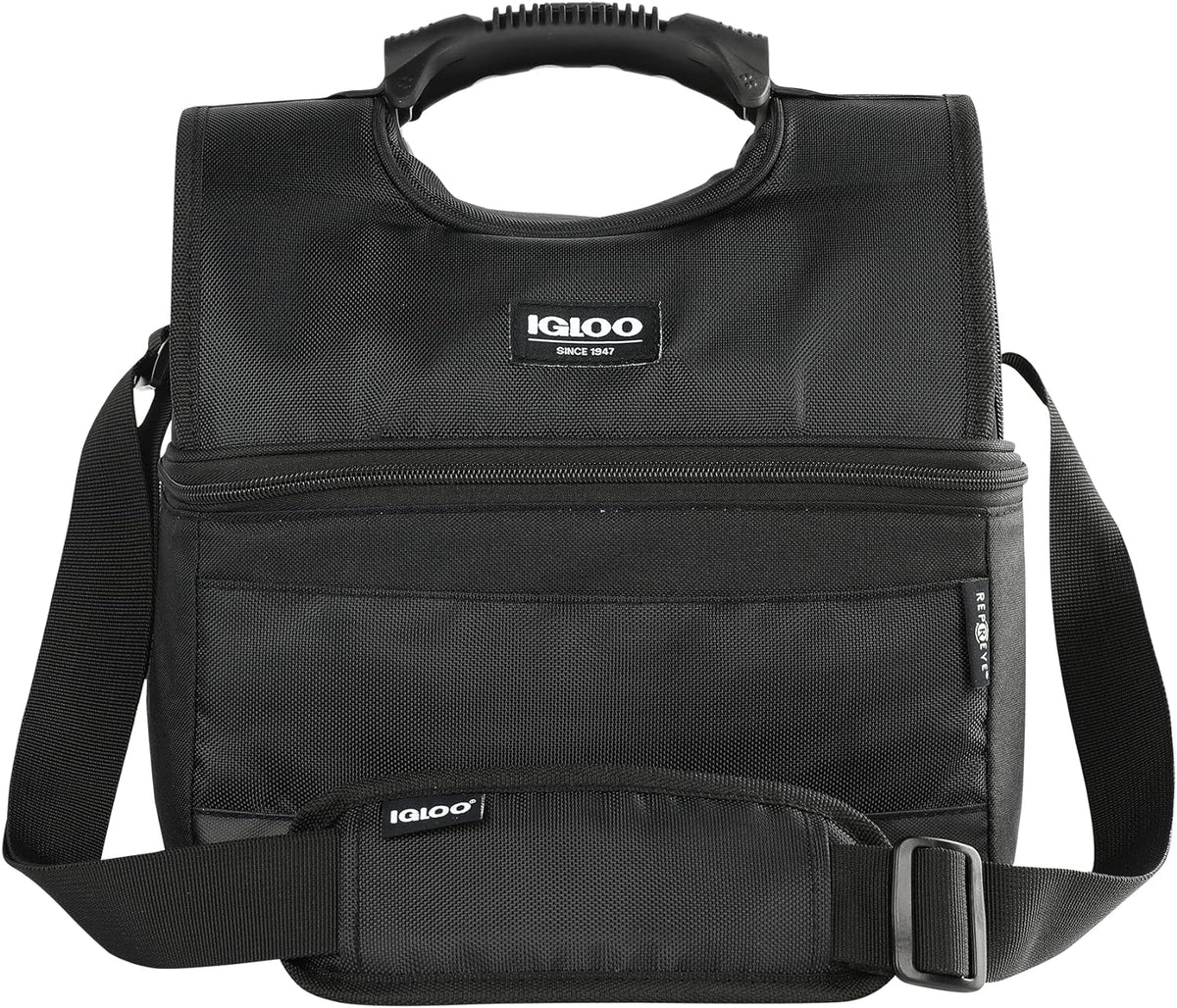 Igloo Gripper Soft Sided Cooler Bag | Insulated Dual Compartment Lunch Cooler