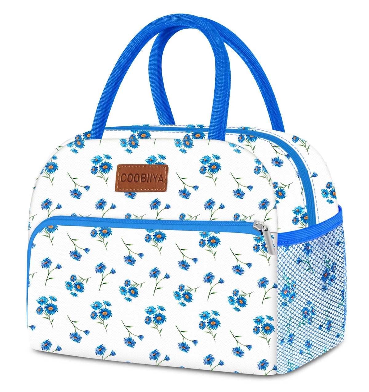 Coobiiya Lunch Bag Women,Lunch Box LunchBag for Women Adult Men, Small Leakproof Cute Lunch Tote Large Capacity Reusable Insulated Cooler Lunch Container for Work/Office/Picnic/Travel-Black Polka Dot