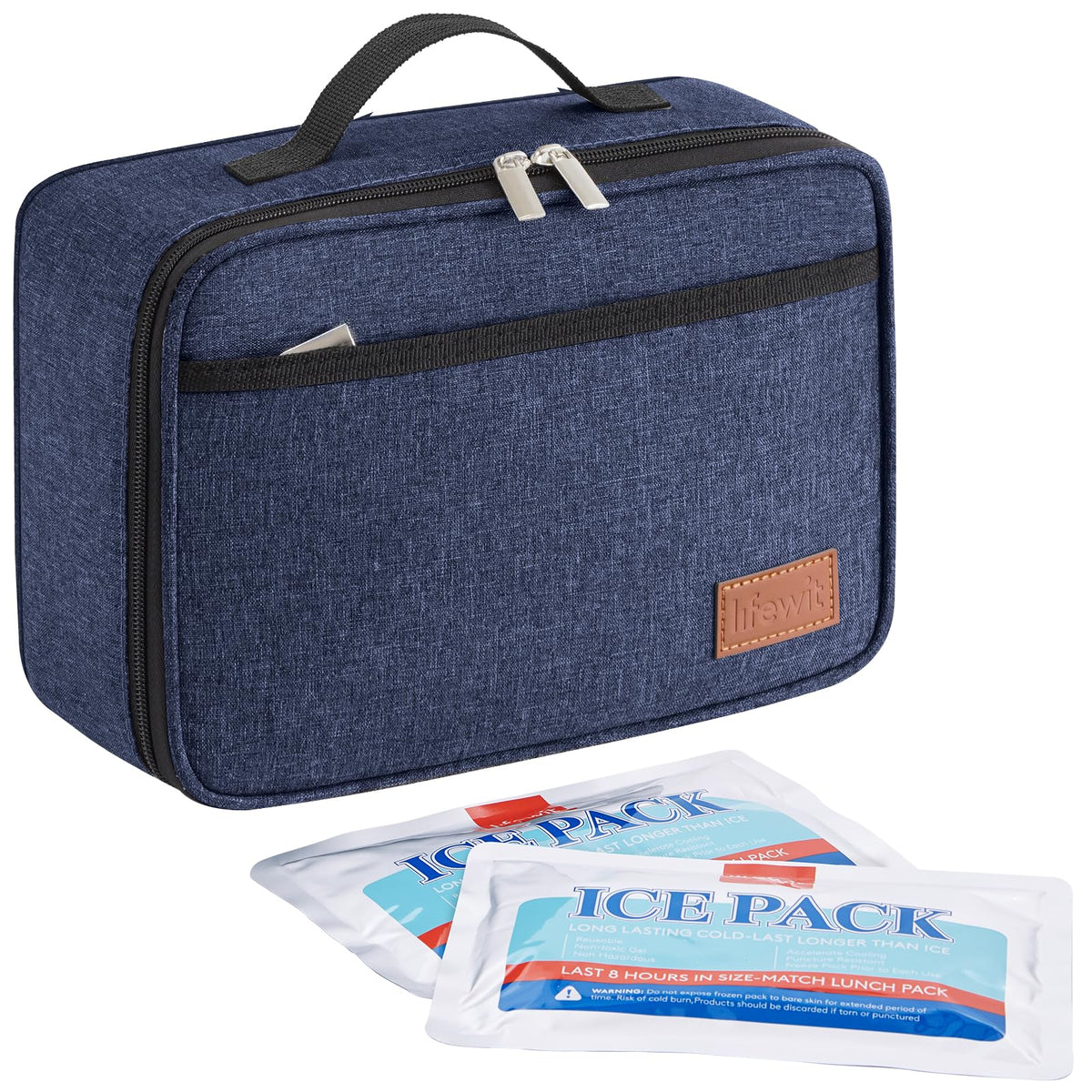 Lifewit Freezable Lunch Box, Insulated Reusable Lunch Bag with 2 Ice Packs