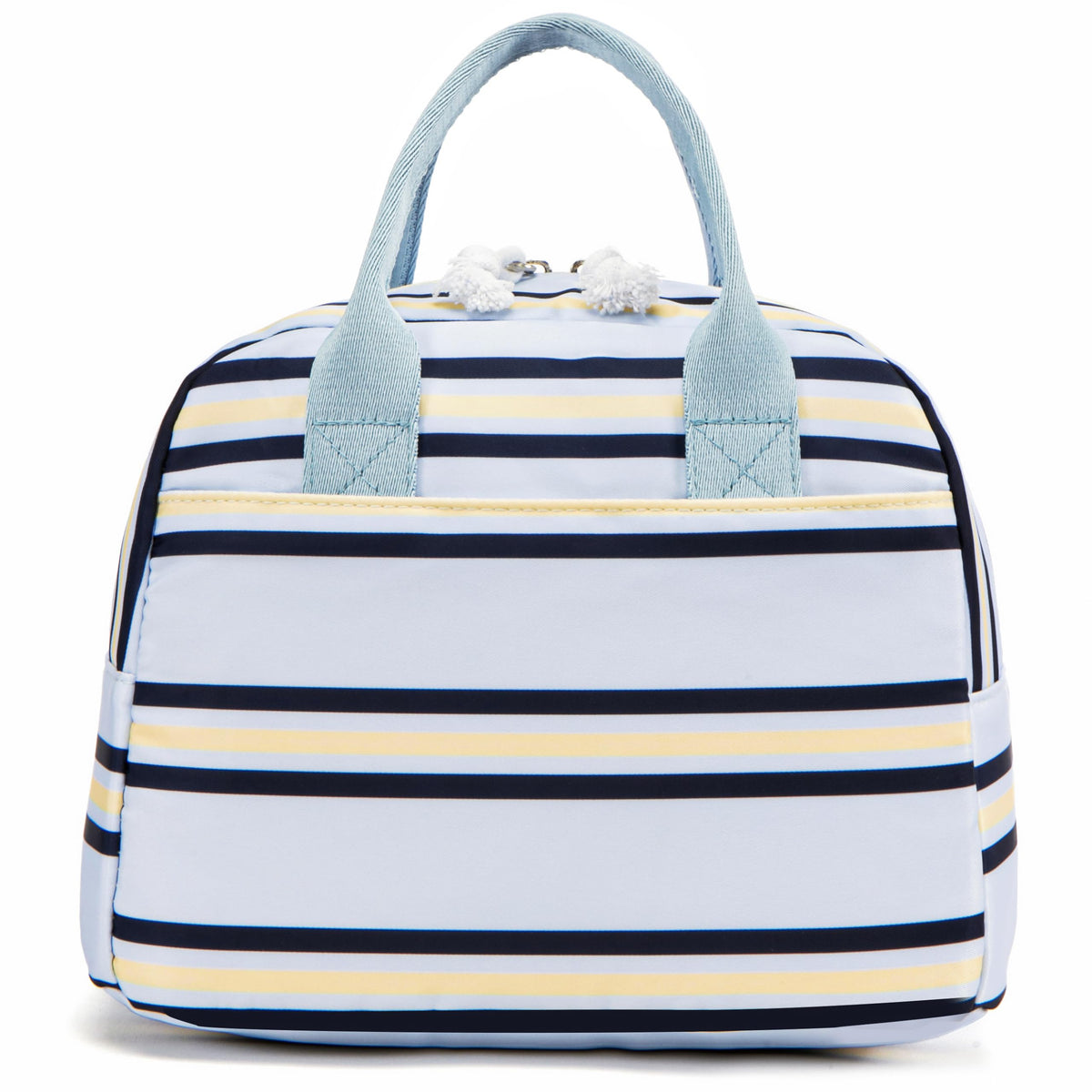 LOVELYWIND Lunch Box for Women,Insulated Lunch Bag,Green Stripe14-Can(9L)