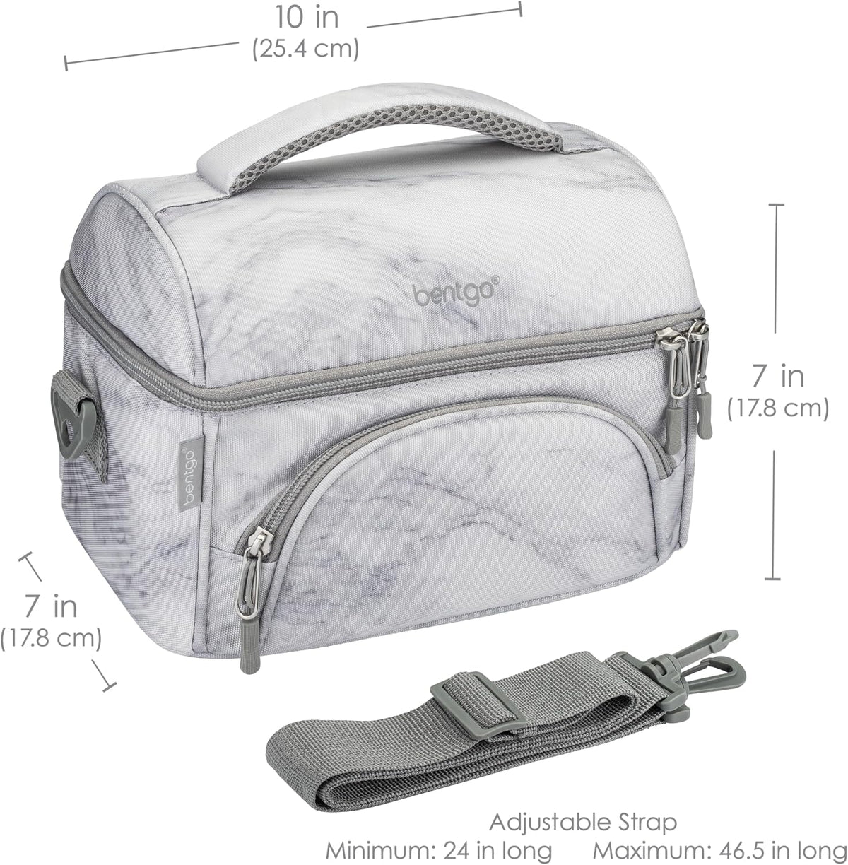 Bentgo Deluxe Insulated Lunch Bag with Adjustable Strap & Outer Pocket