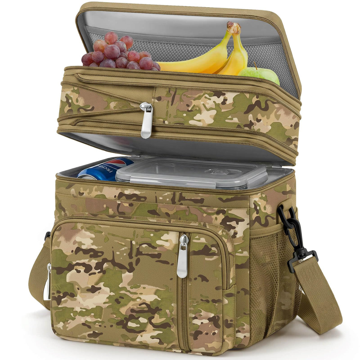MIYCOO Lunch Bag & Lunch Box for Men Women, Double Deck & Leakproof