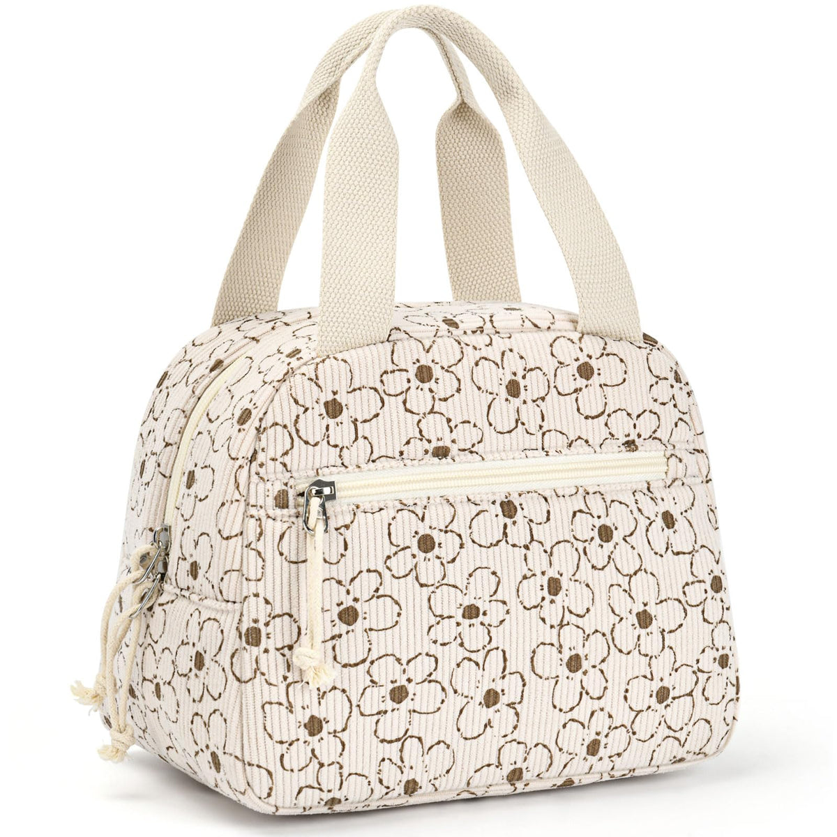 Lunch Bag for Women Men, Corduroy Small Insulated Lunch Box