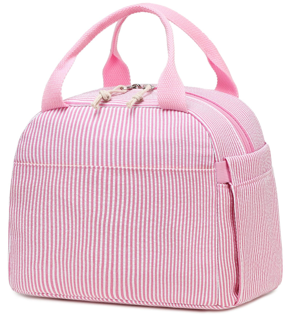 Bluboon Lunch Box for Women Cute Lunch Bag Reusable Insulated Lunch Bags Large Capacity Lunchbox Cooler for Work Picnic or Travel Gifts (A Sage Green White Stripes, 10 x 7.5 x 8 inches)