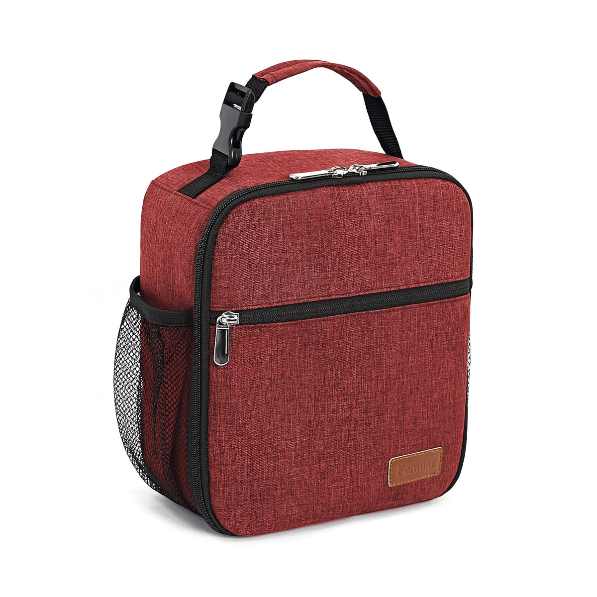 Femuar Lunch bag for Men Women Adults Small for Office Work Picnic - Reusable Portable Lunchbag, Black