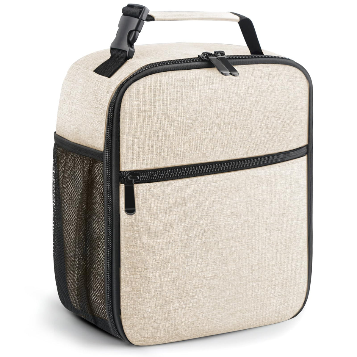 Lunch Bag for Men/Women, Reusable Lunchbox for Adult, Small Insulated Lunch box, Lunch Tote Bag for Office, Work, Picnic - Grey