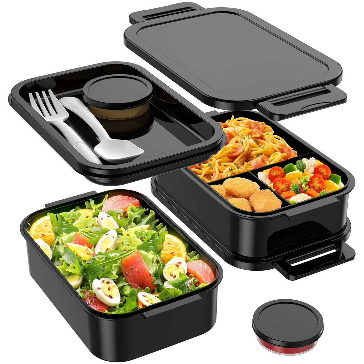 Jelife Bento Box Adult Lunch Box, 72oz Stackable Bento Lunch Box for Adults
