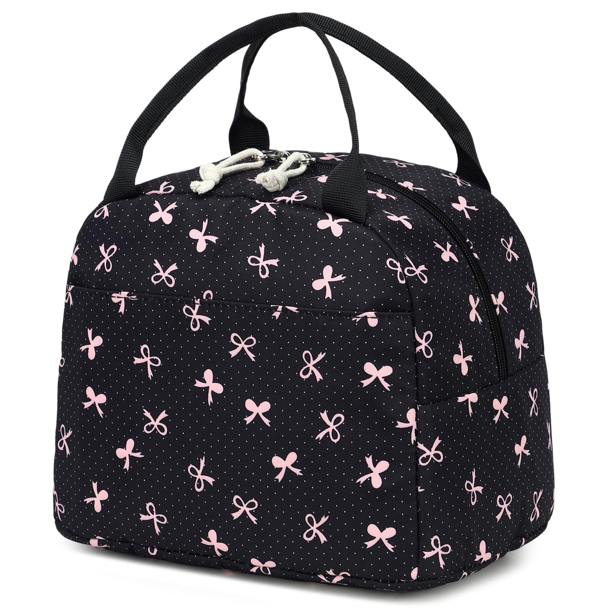 Bluboon Lunch Box for Women Cute Lunch Bag Reusable Insulated Lunch Bags Large Capacity Lunchbox Cooler for Work Picnic or Travel Gifts (A Sage Green White Stripes, 10 x 7.5 x 8 inches)
