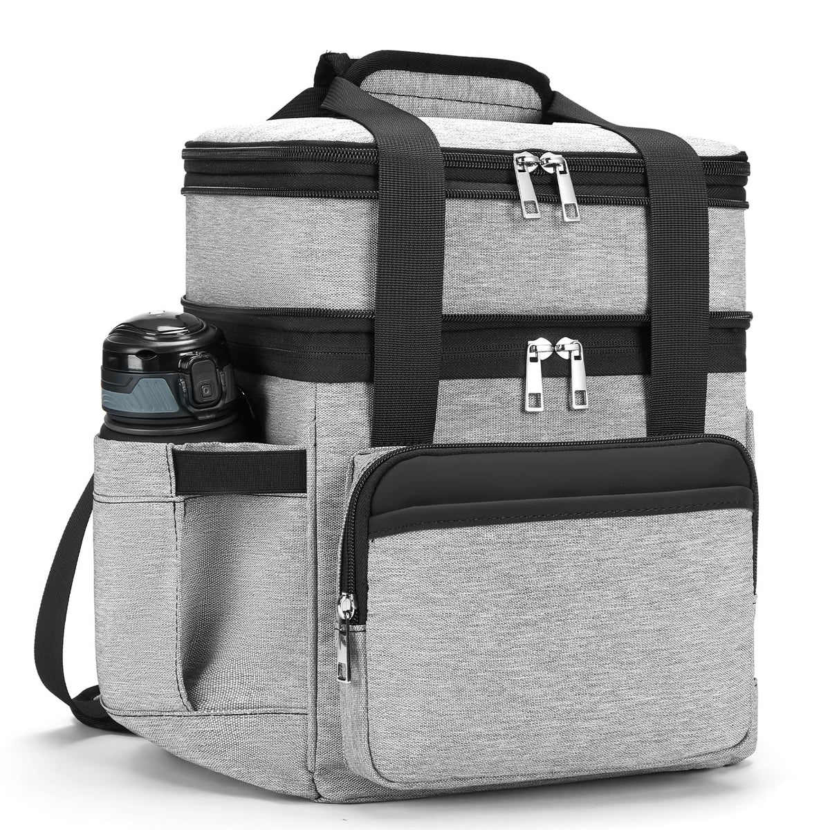 holuxer Lunch Bag & Lunch Box for Men Women - Large Double Deck Soft