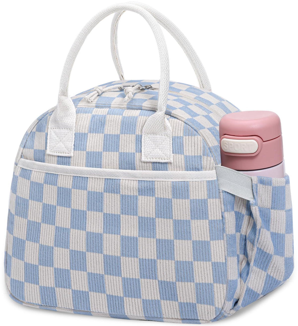 Carry bloom Lunch Box for Women, Insulated Lunch Bag Cute Corduroy Lunchbox