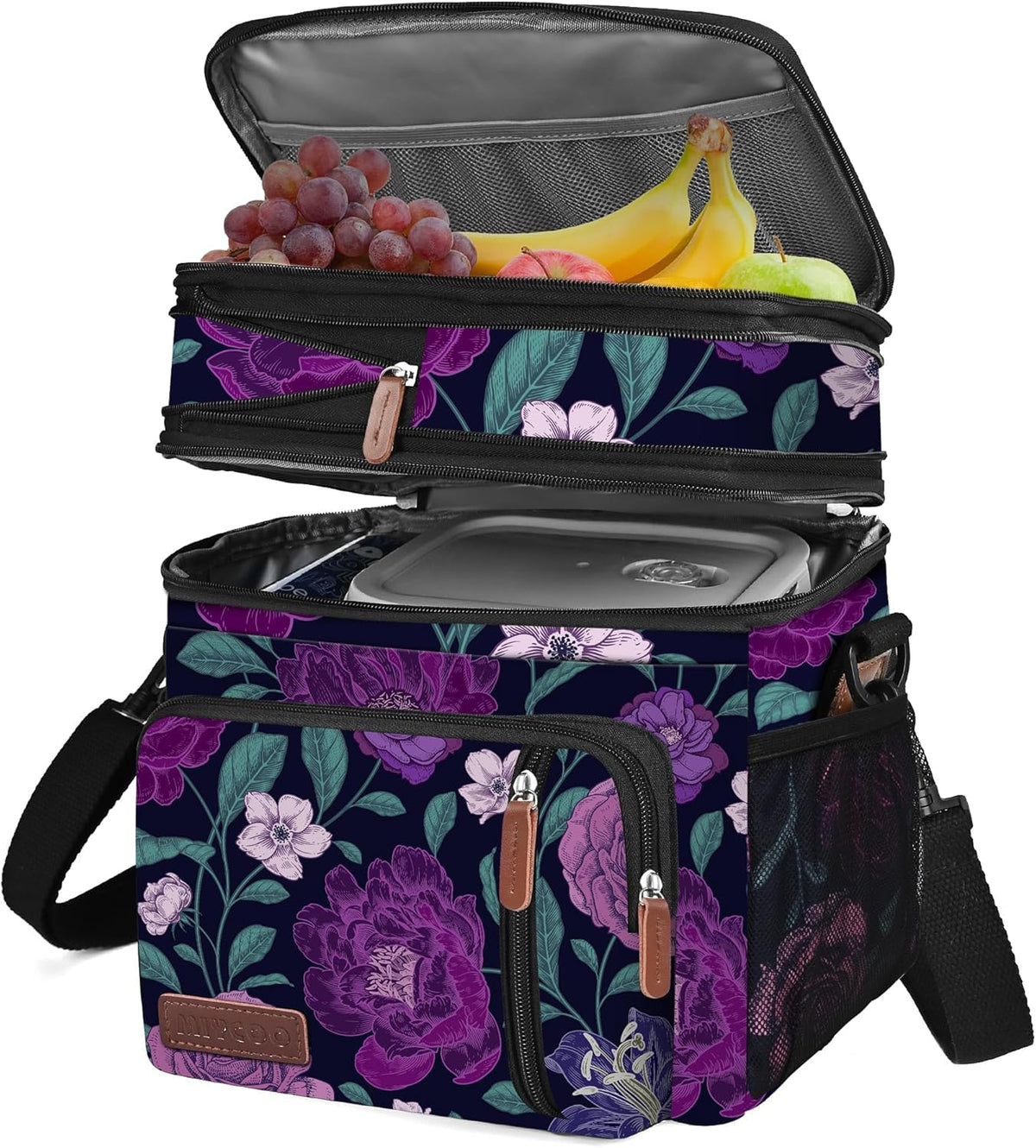 MIYCOO Lunch Bag & Lunch Box for Men Women, Double Deck & Leakproof