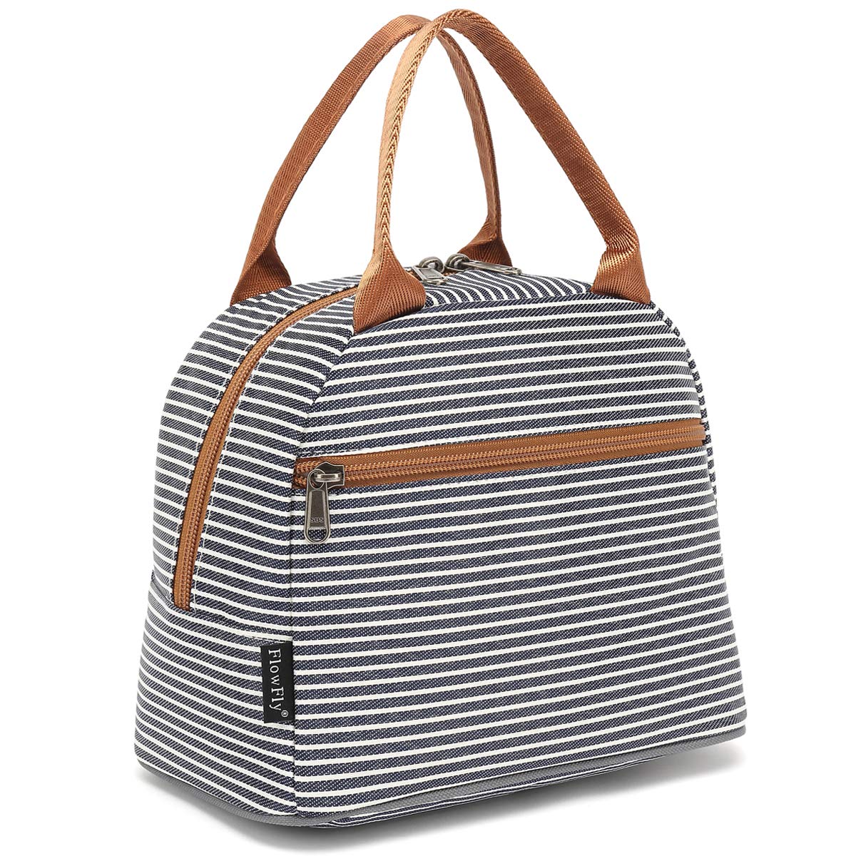 FlowFly Insulated Lunch Cooler Bag - Tote Bag Organizer for Women/Men, Black