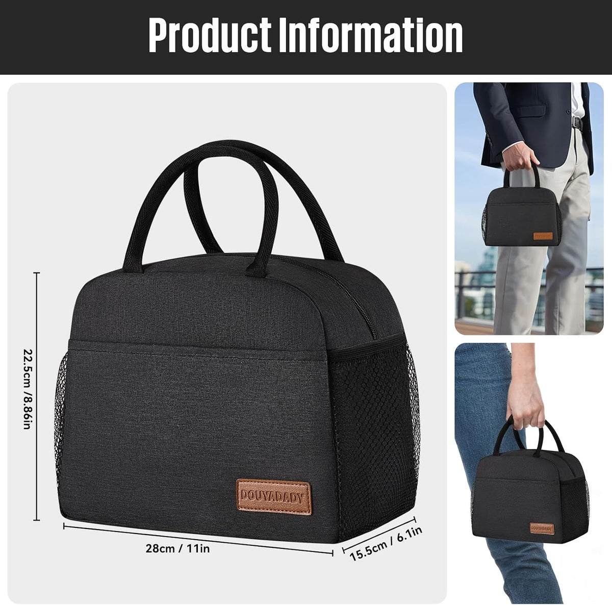 douyadady Lunch Bag&Box Women/Men Insulated&Reusable
